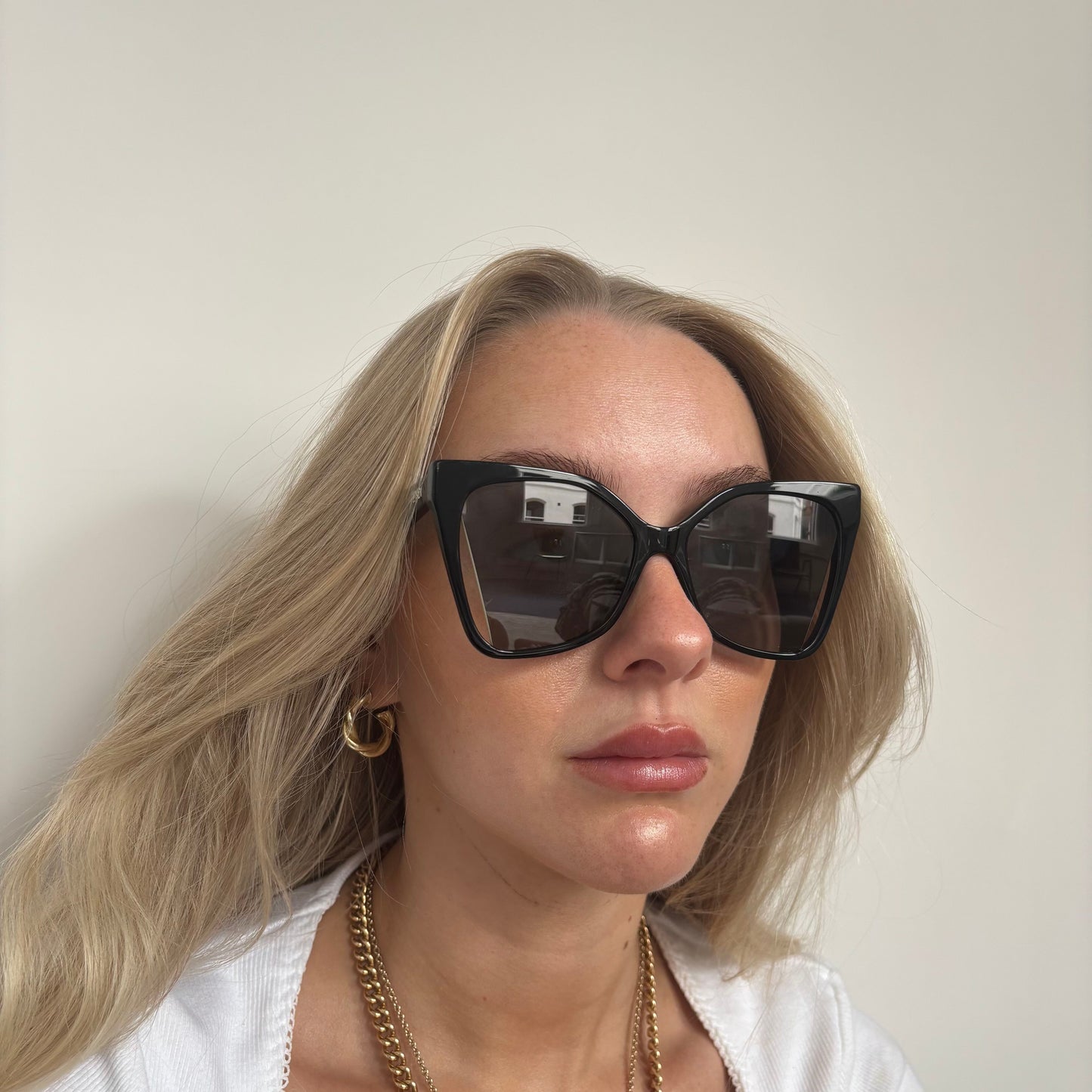 Fendi Cat Eye Modern Black Runway Sunglasses