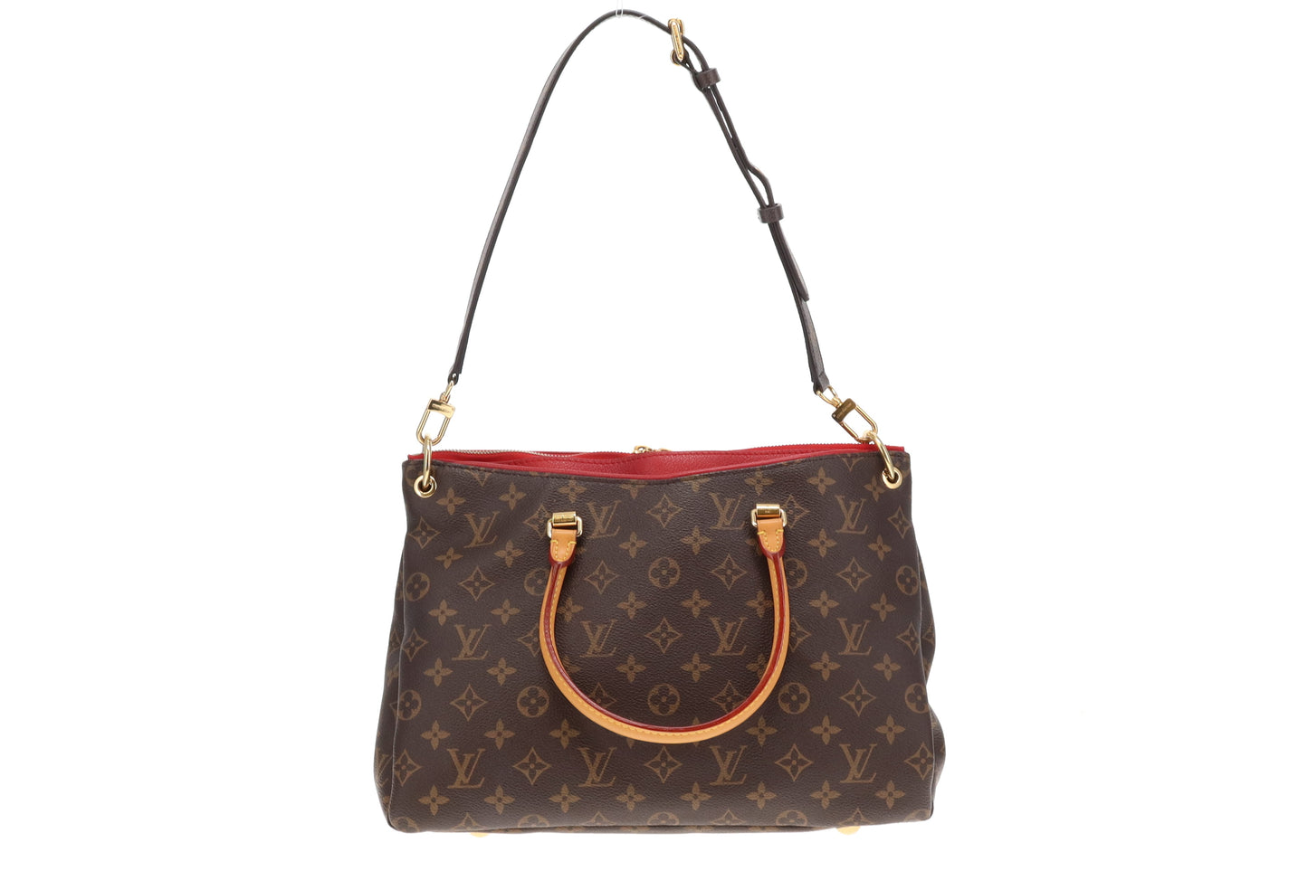 Louis Vuitton Monogram and Red Pallas Shoulder Bag MM SP1176 - 2016