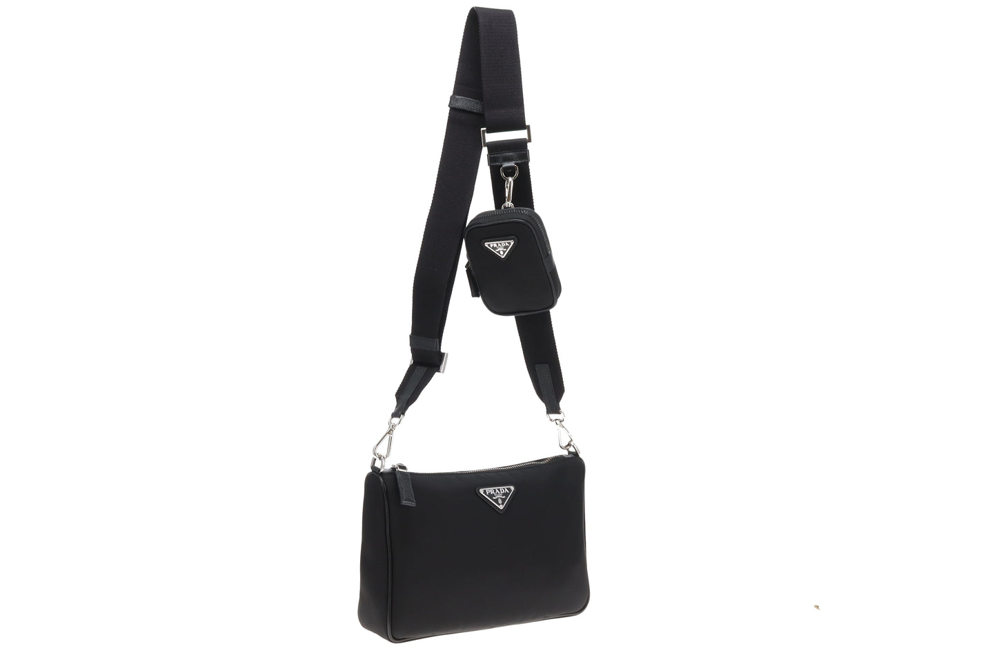 Prada Black Nylon Re-Edition Square Crossbody Bag