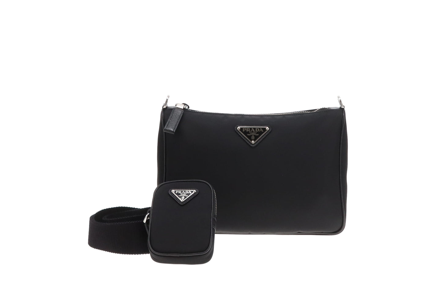 Prada Black Nylon Re-Edition Square Crossbody Bag