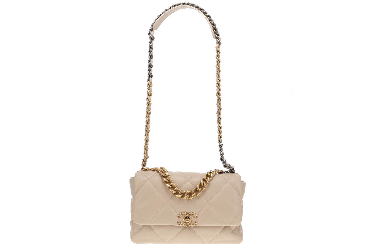 Chanel Beige Medium Chanel 19 2020