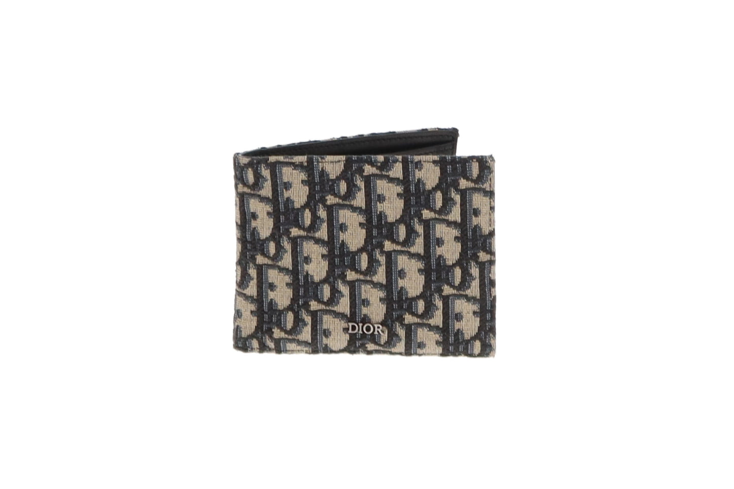 Dior Beige And Black Dior Oblique Jacquaard Wallet