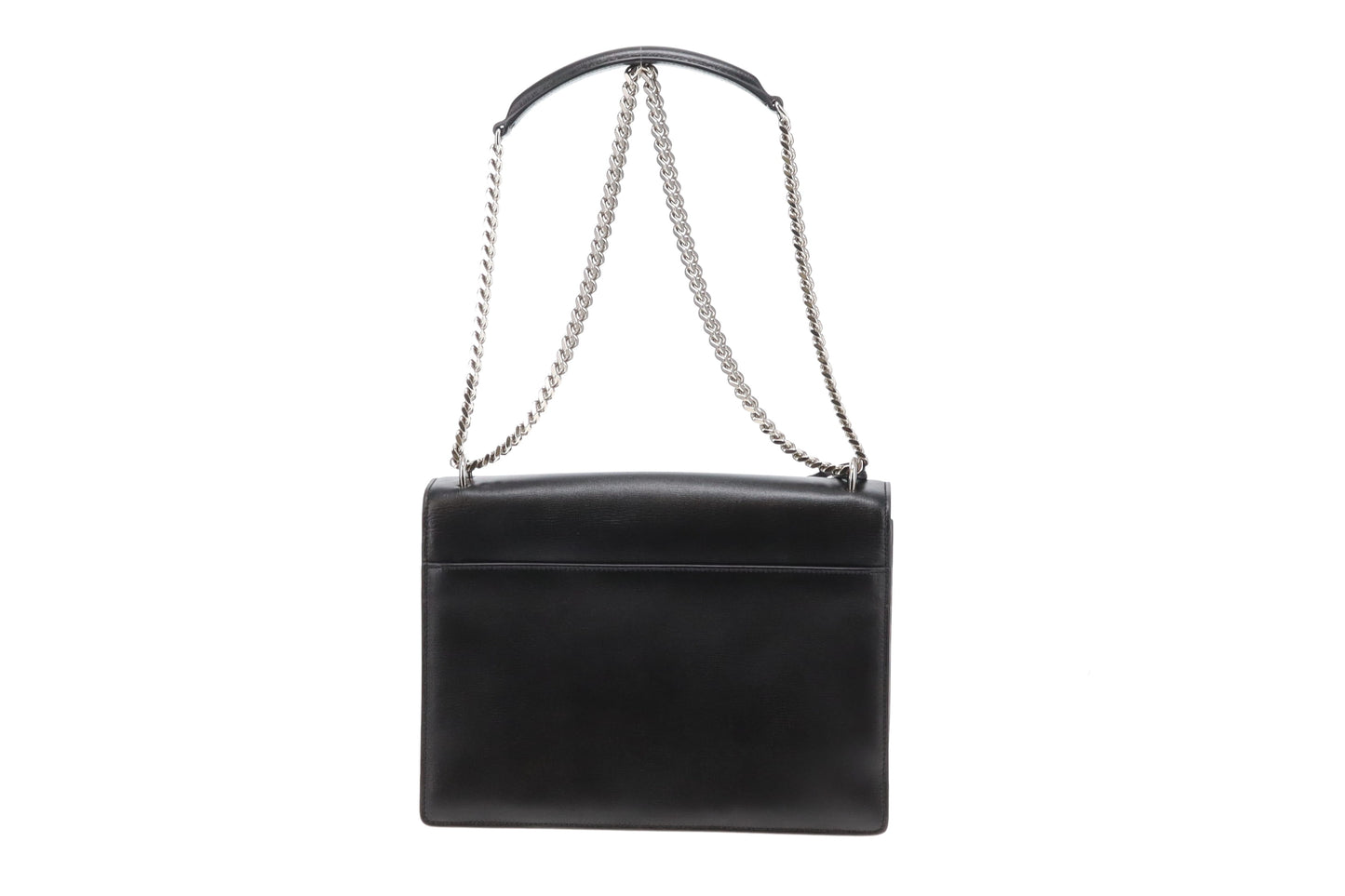 Saint Laurent Sunset Large Black Leather SHW