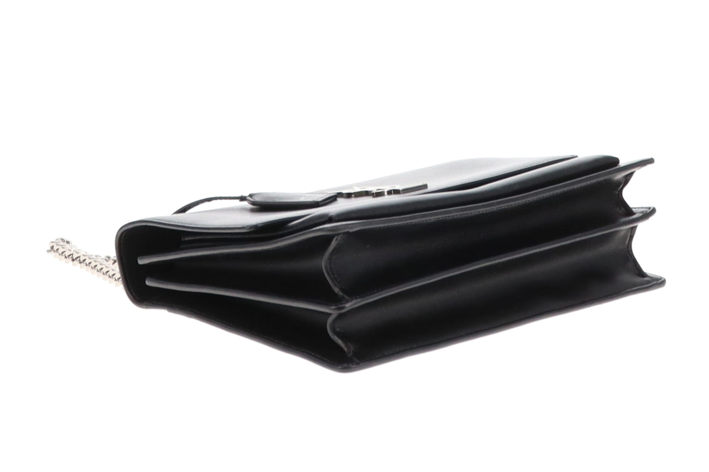 Saint Laurent Sunset Large Black Leather SHW