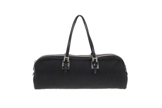 Fendi Bauletto Long Bag Black Zucchino