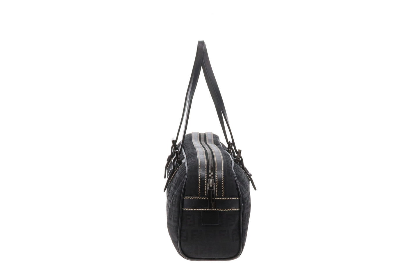 Fendi Bauletto Long Bag Black Zucchino