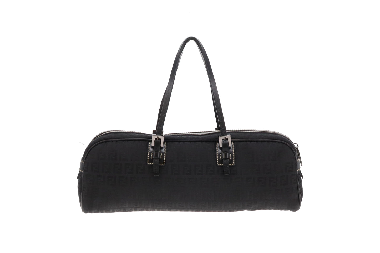 Fendi Bauletto Long Bag Black Zucchino