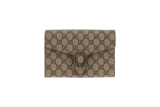 Gucci GG Supreme Coated Canvas Dionysus Chain Wallet
