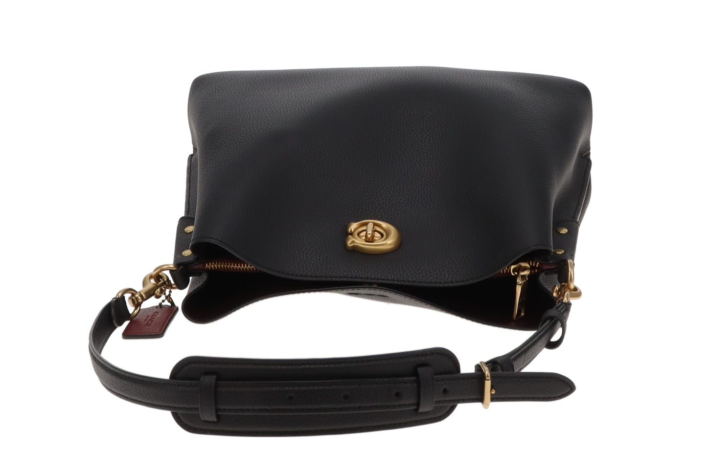 Coach Willow Shoulder Bag Black Leather