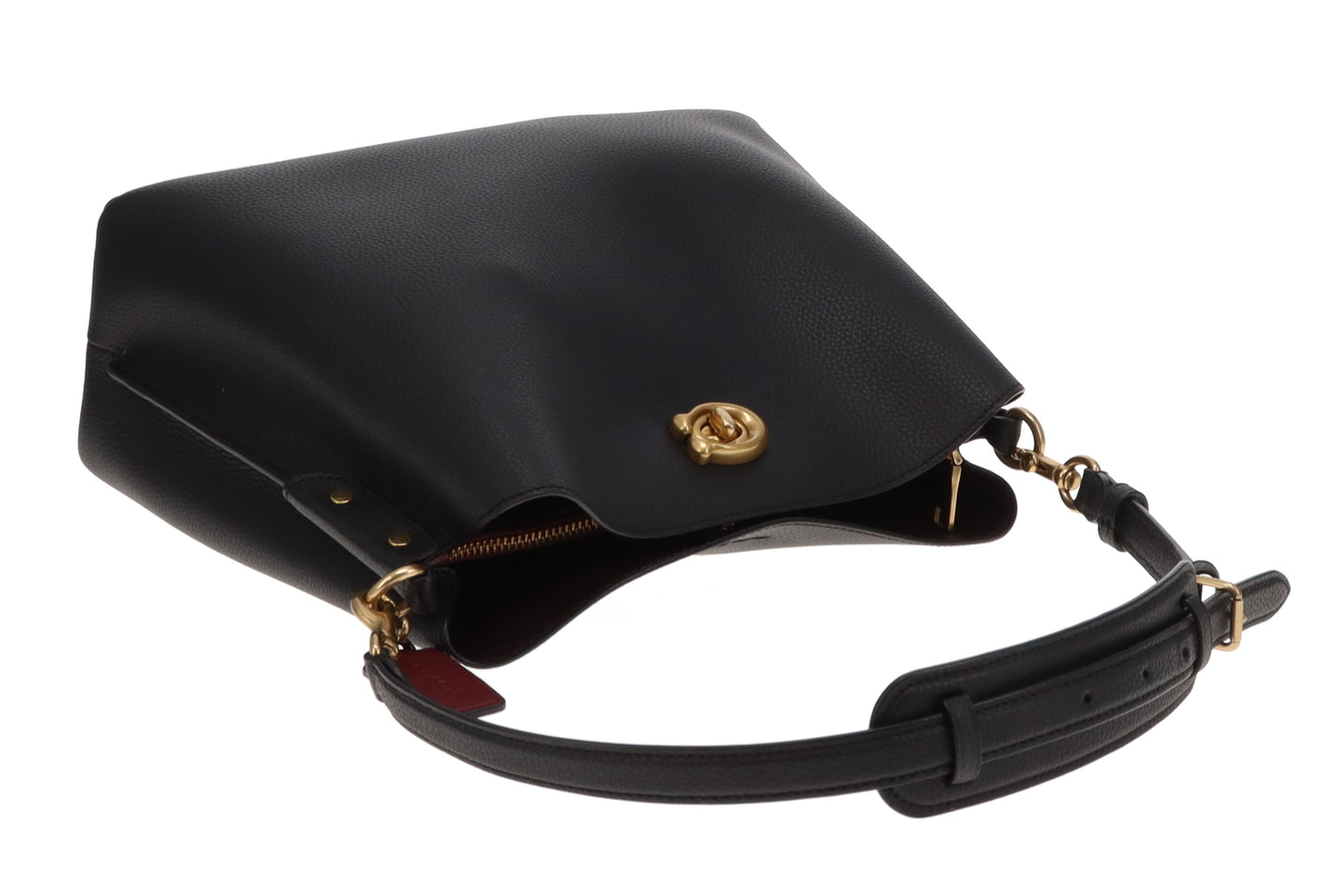 Coach Willow Shoulder Bag Black Leather