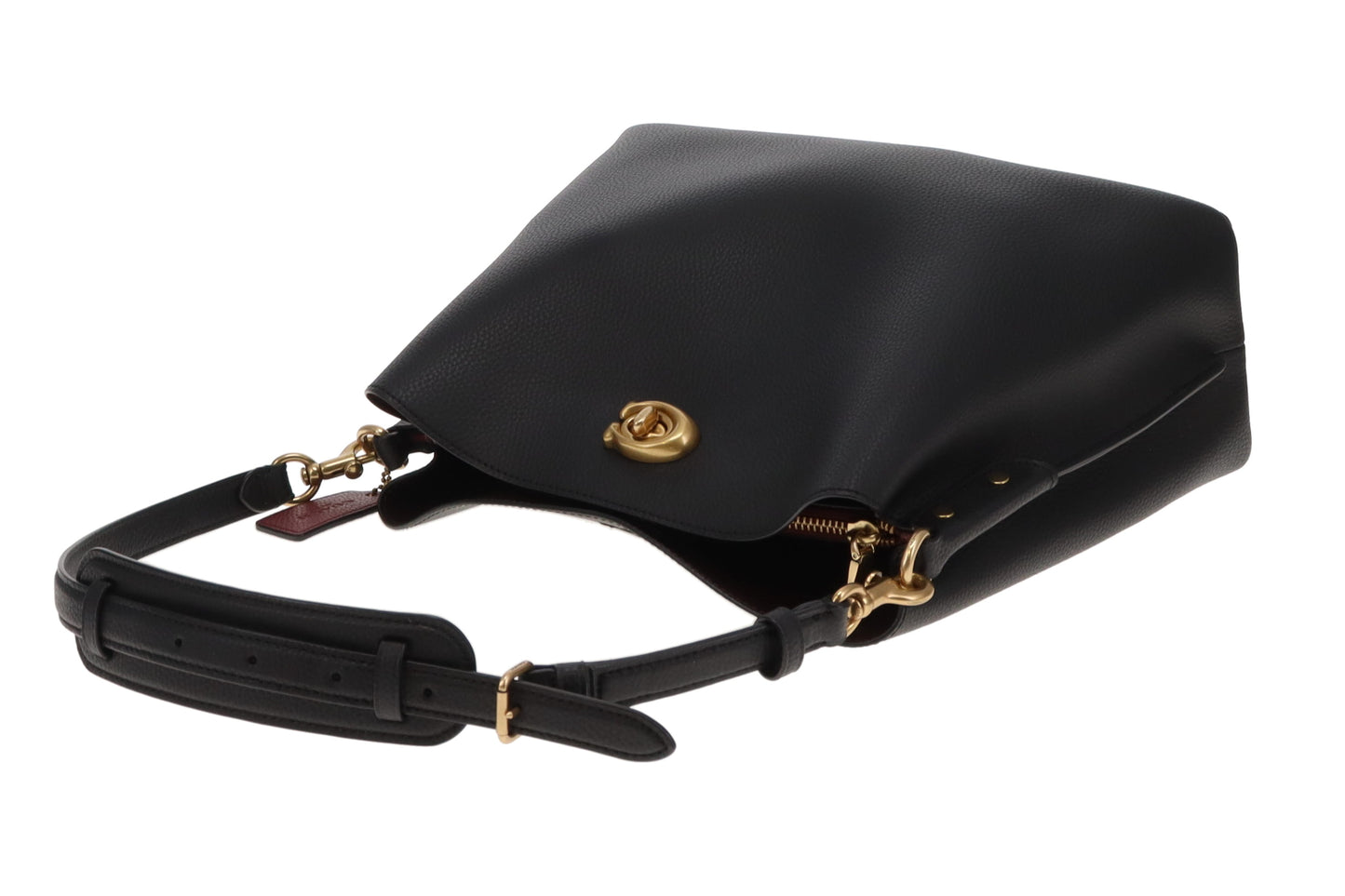 Coach Willow Shoulder Bag Black Leather