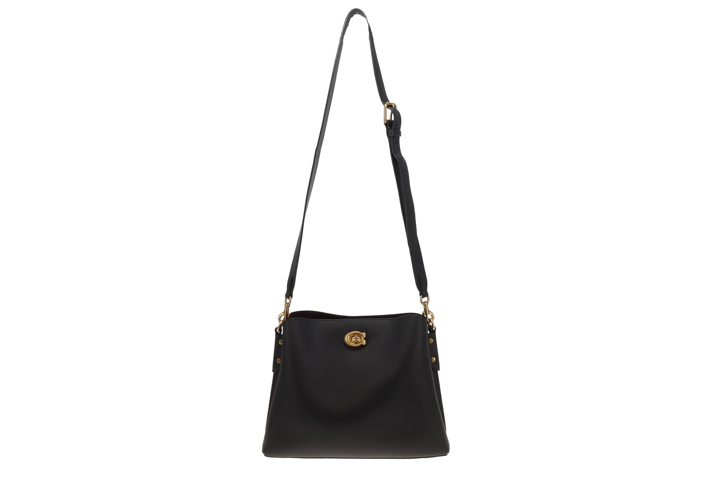 Coach Willow Shoulder Bag Black Leather