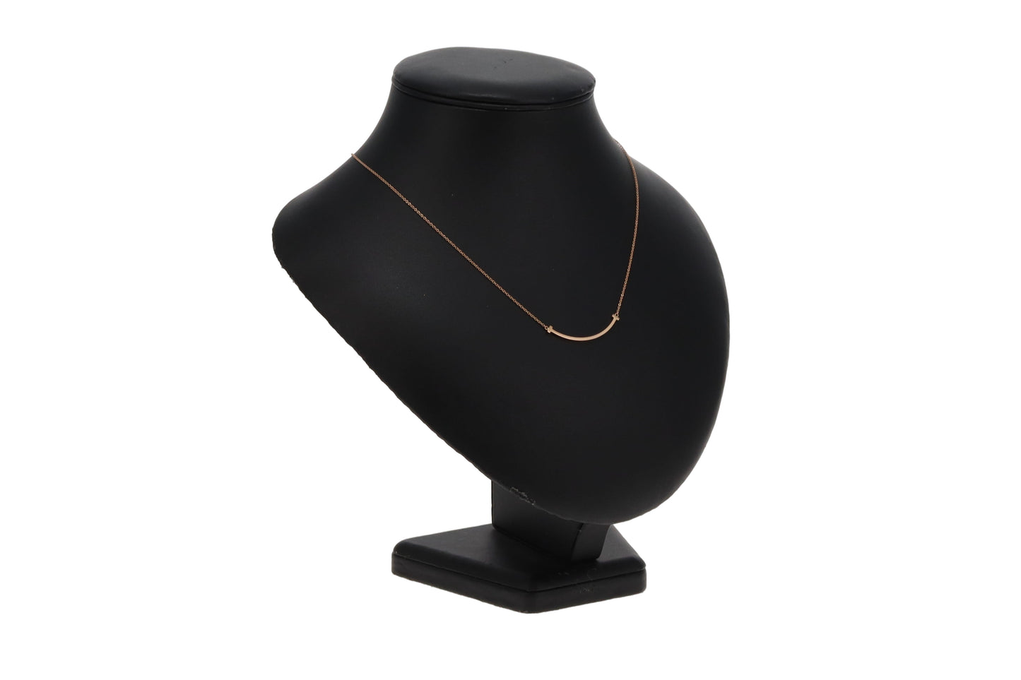 Tiffany & Co T Smile Necklace Small 18k Rose Gold