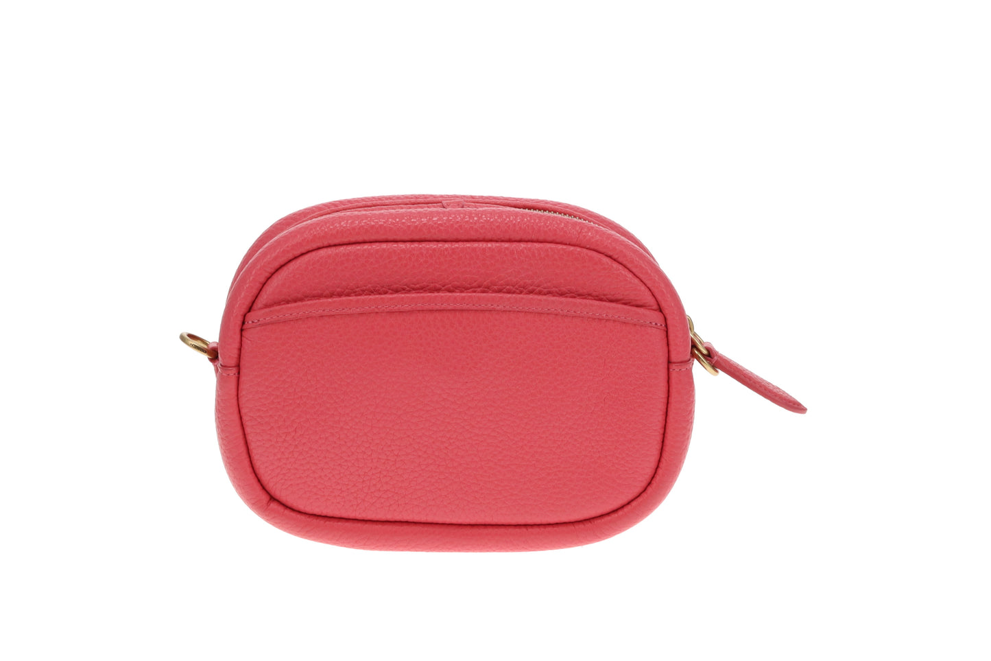 Coach Turnlock Camera Bag with Logo Strap Pink Leather