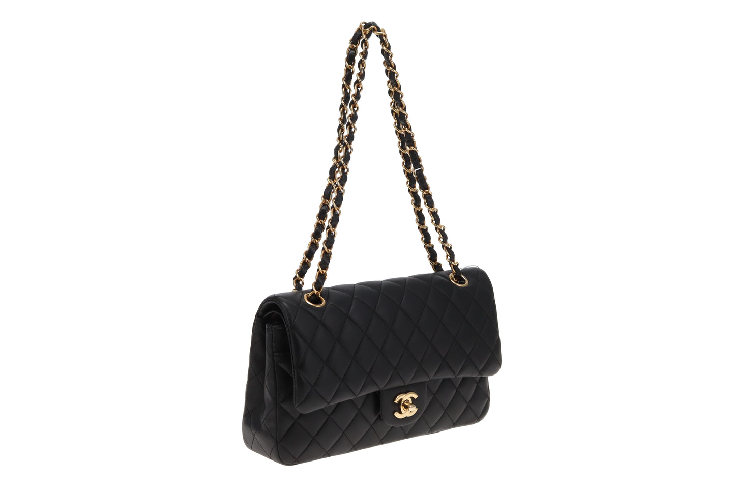 Chanel Medium Classic Lambskin Double Flap Black with GHW 2010/11
