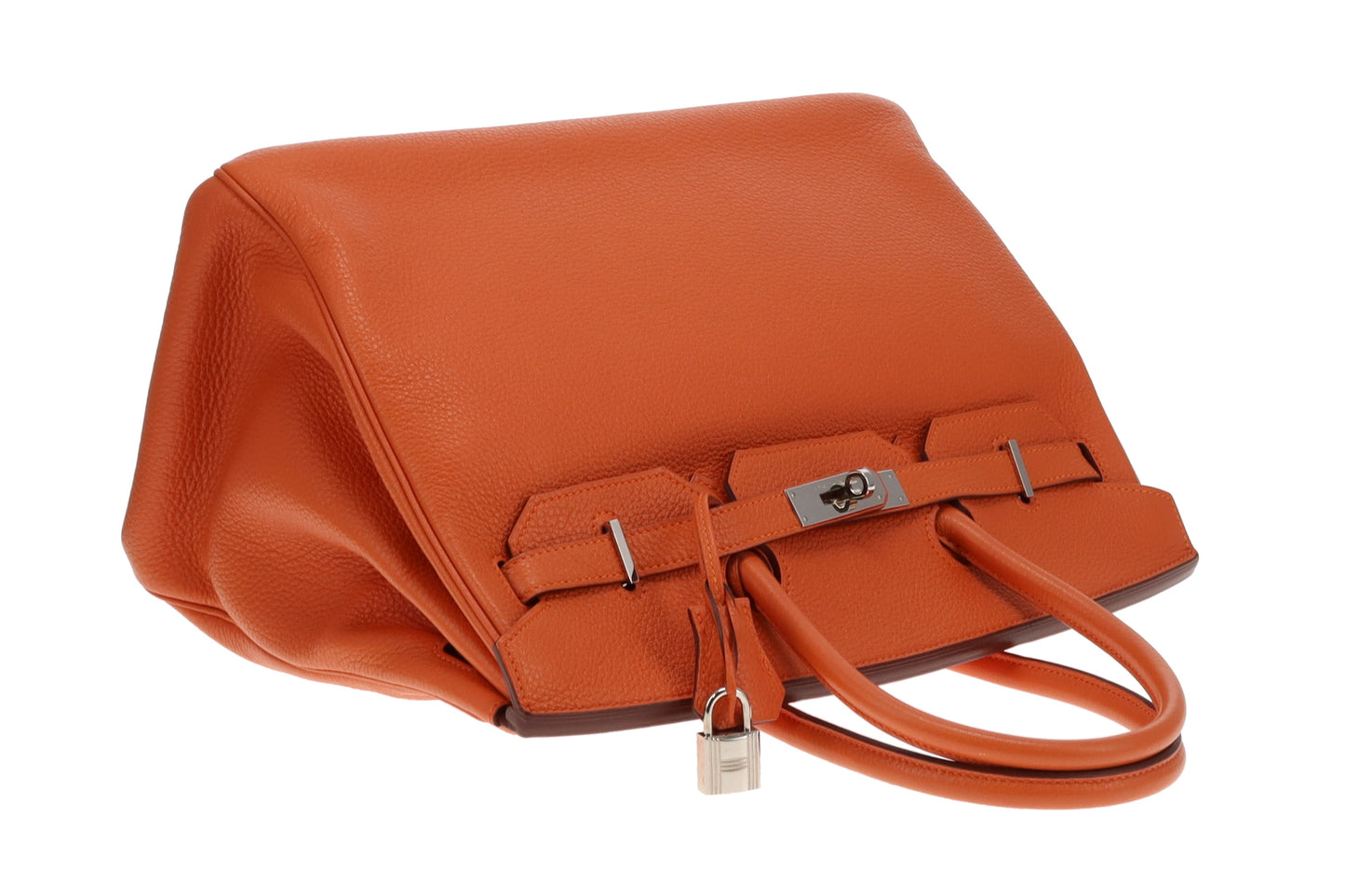 Hermes Birkin 35 Orange Clemence PHW 2012