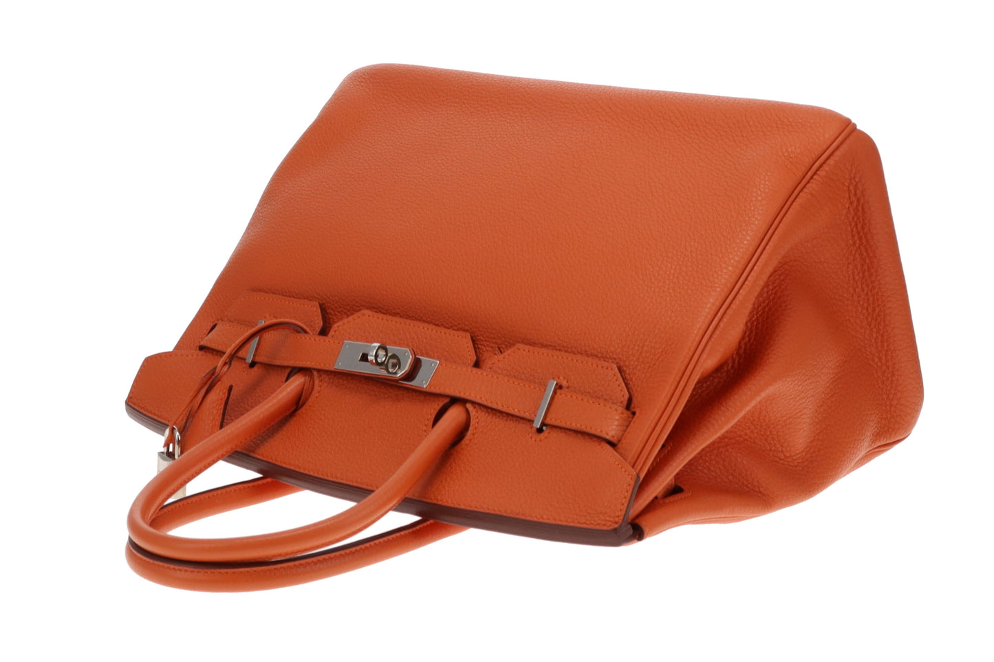 Hermes Birkin 35 Orange Clemence PHW 2012