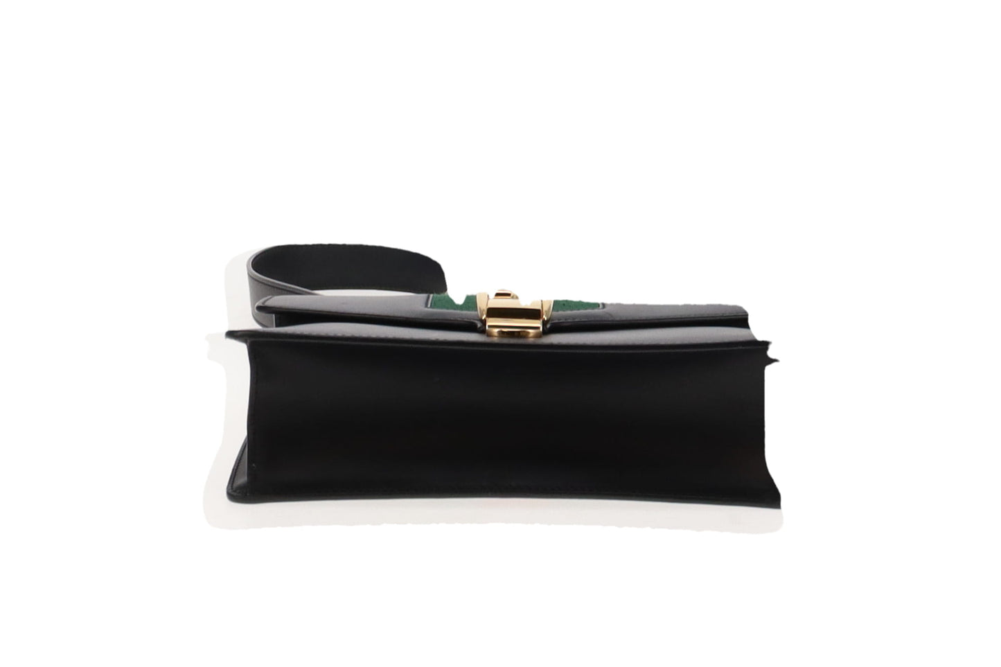 Gucci Black Smooth Leather Small Sylvie Shoulder Bag