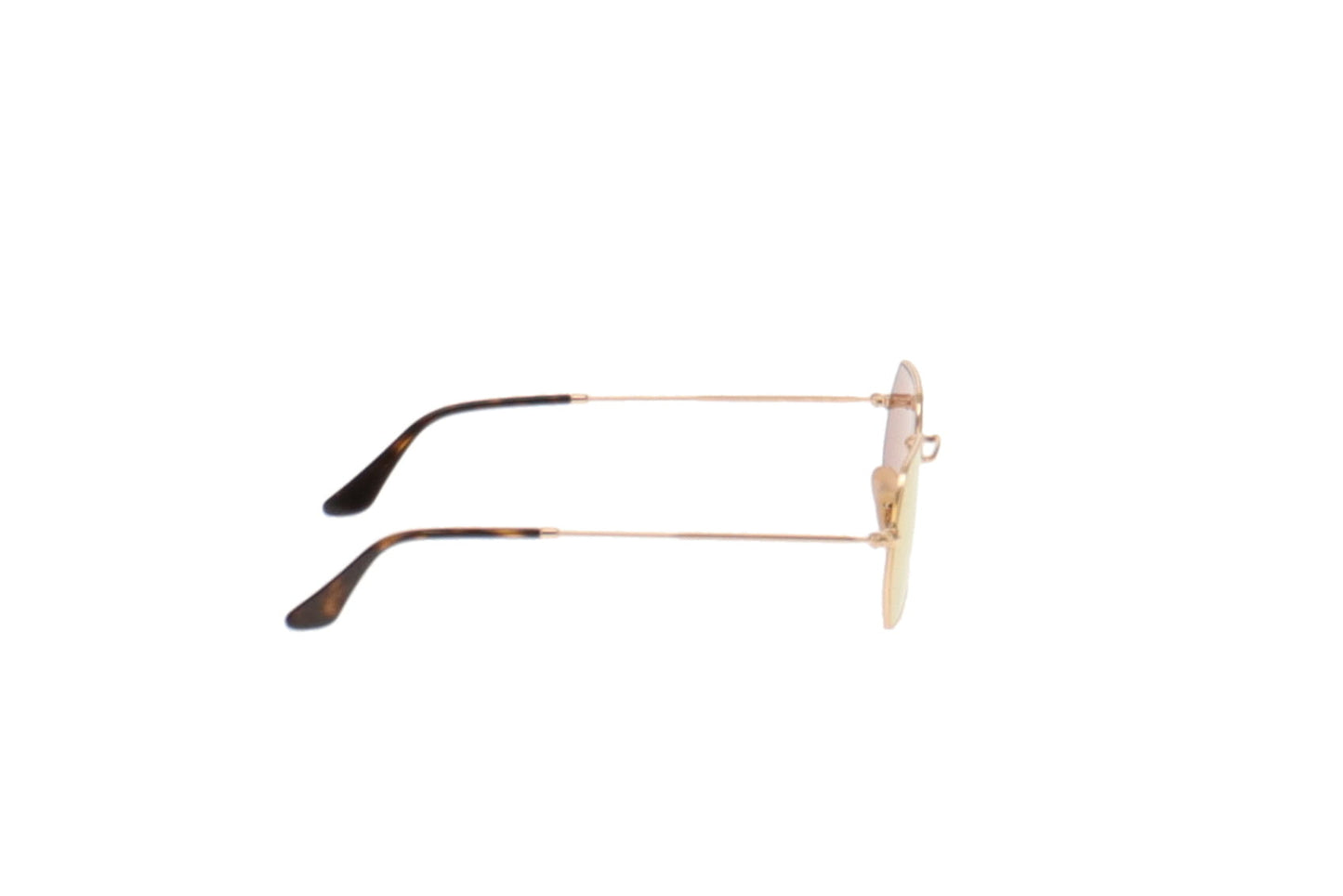 Ray-Ban Gold Frame, Rose Gold Mirrored Lens Octagonal Classic Sunglasses