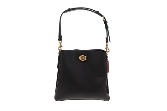 Coach Black Leather Willow Bucket Bag