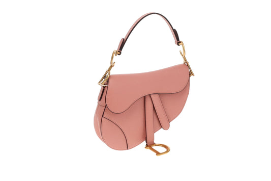 Dior Saddle Pink Leather Mini Bag GH