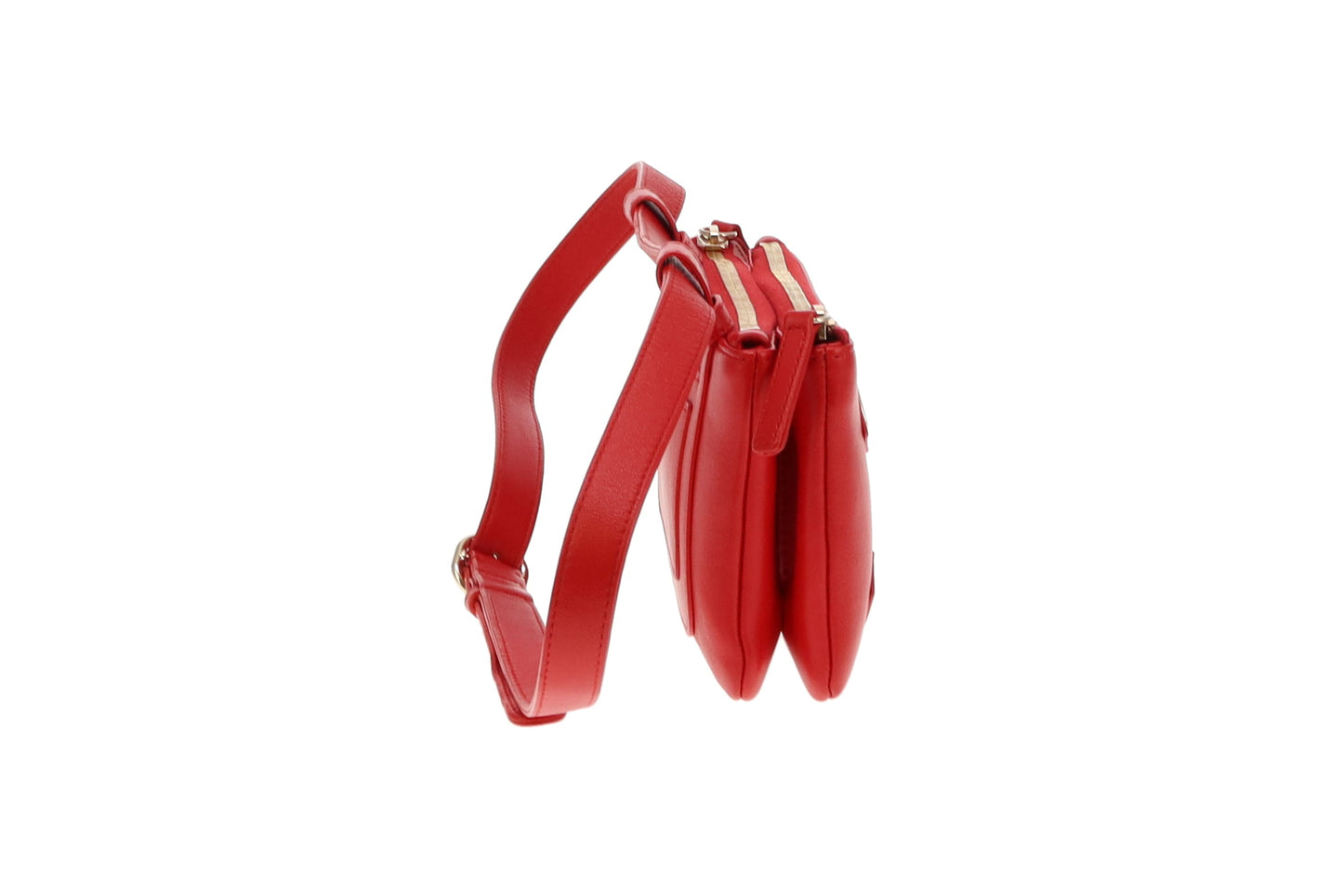 Chanel Red Lambskin CC Mania Belt Bag 2019