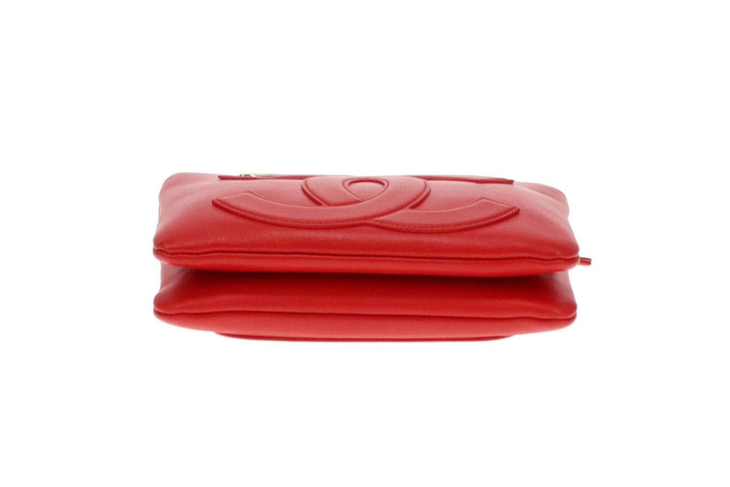 Chanel Red Lambskin CC Mania Belt Bag 2019
