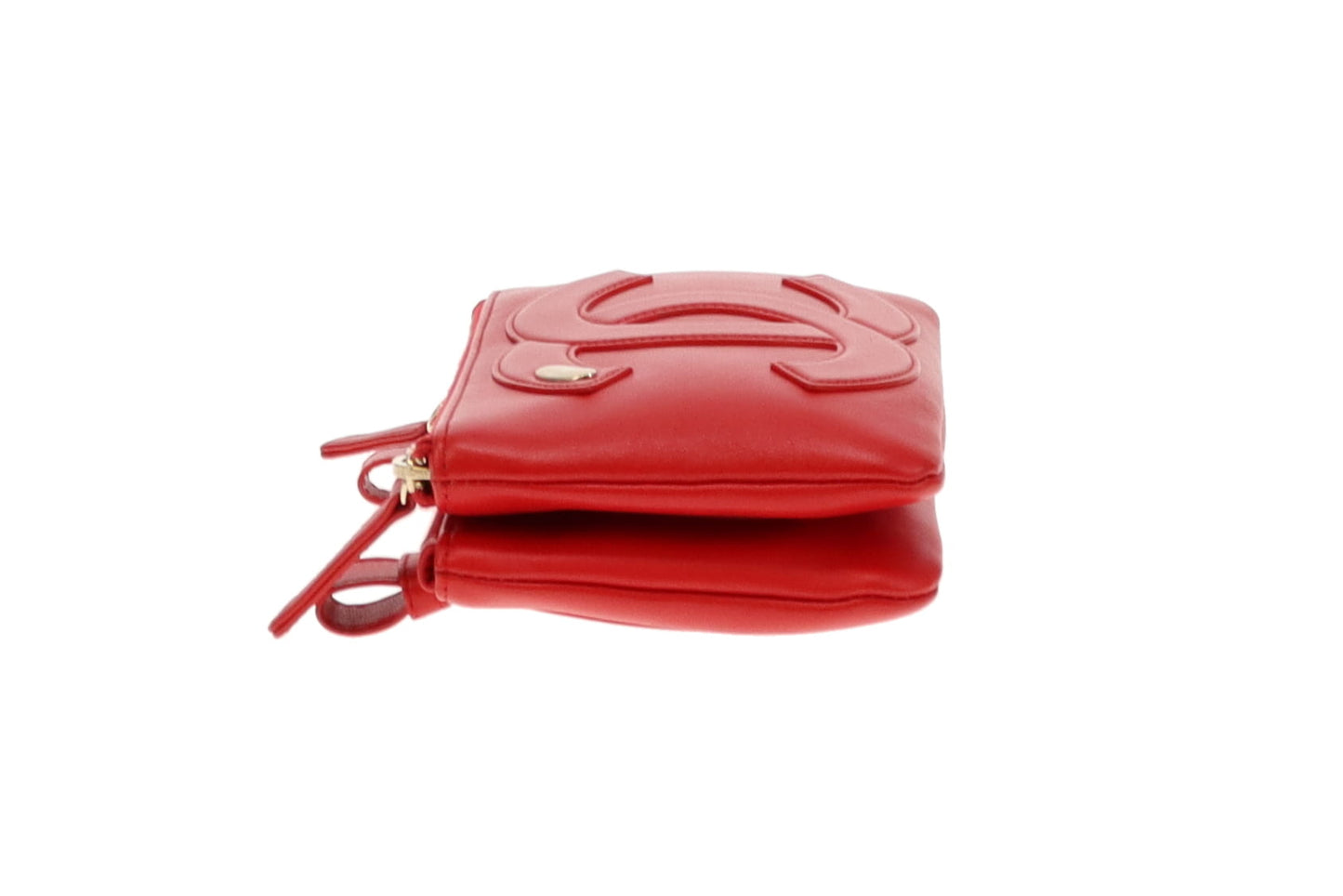 Chanel Red Lambskin CC Mania Belt Bag 2019
