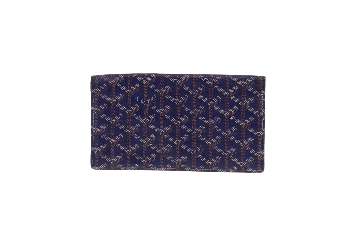 Goyard Navy Goyardine Long Bi-Fold Wallet