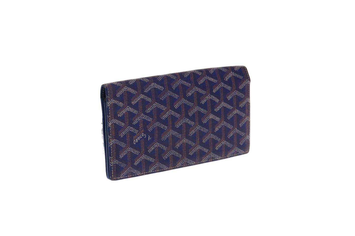 Goyard Navy Goyardine Long Bi-Fold Wallet