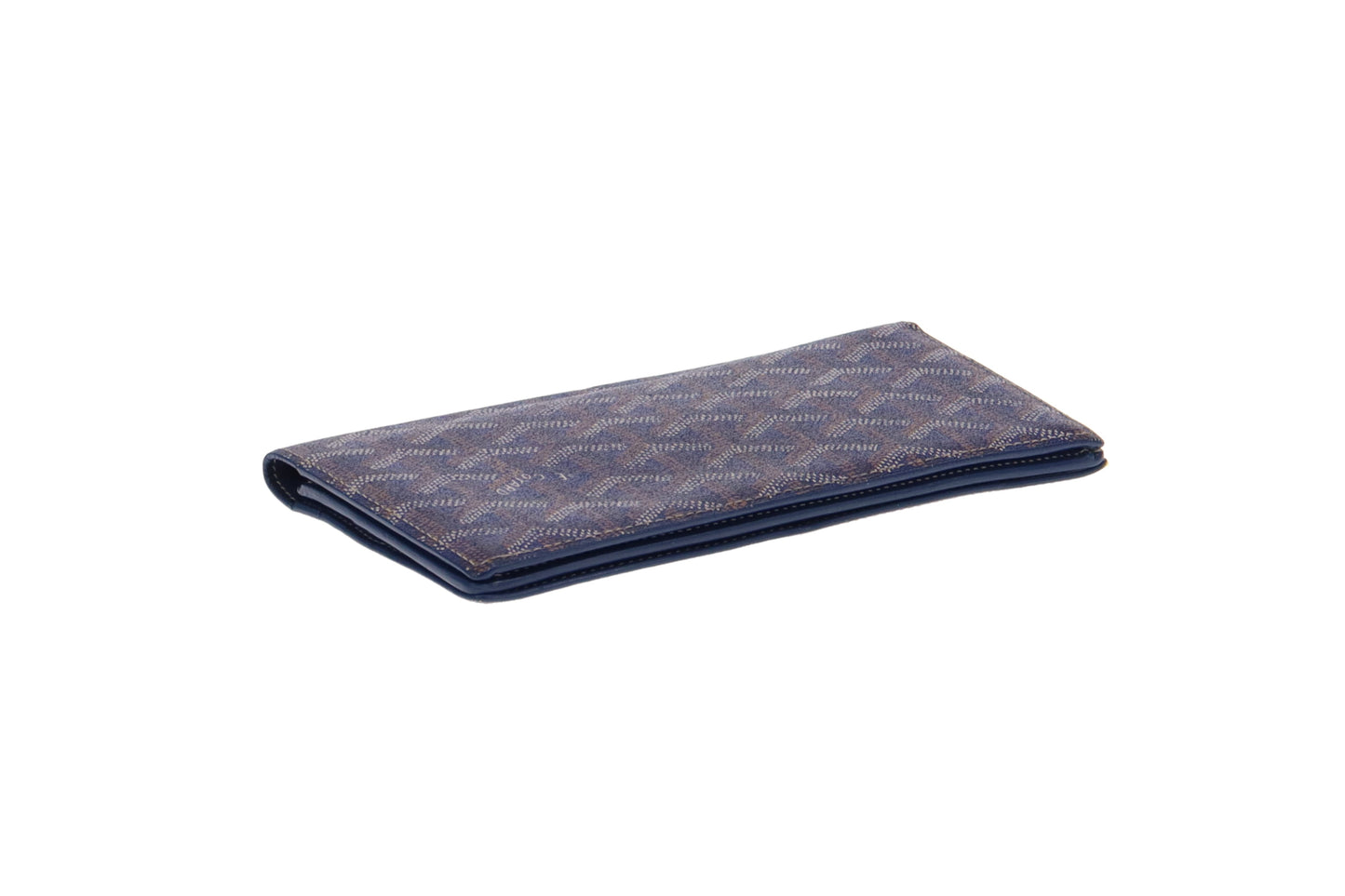 Goyard Navy Goyardine Long Bi-Fold Wallet