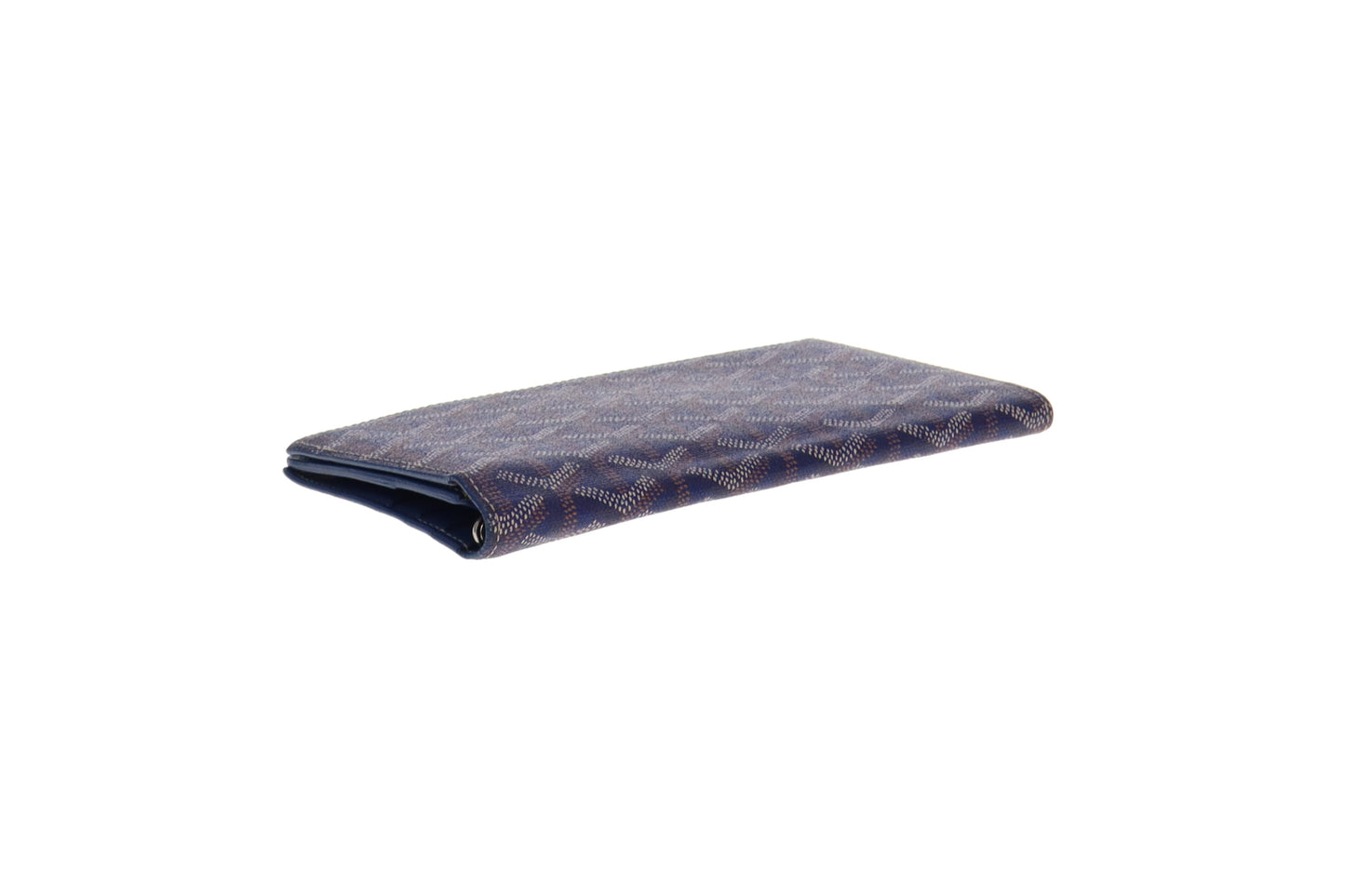 Goyard Navy Goyardine Long Bi-Fold Wallet