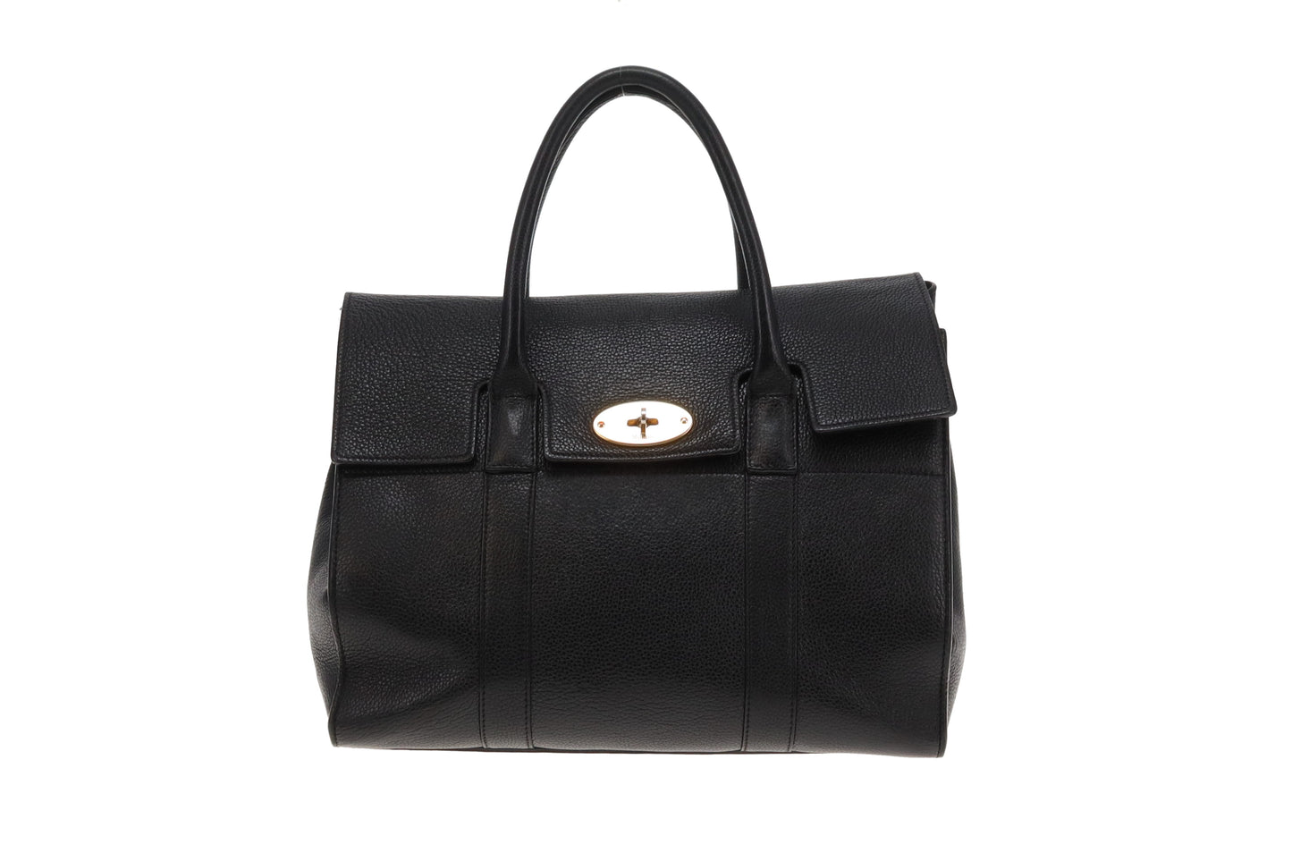 Mulberry Bayswater Satchel With Strap Black Grained Leather GH