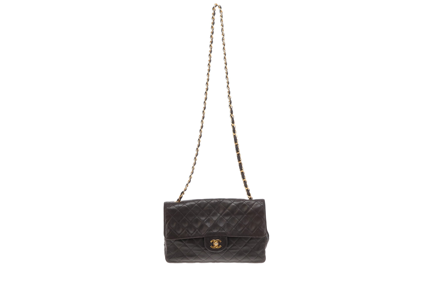 Chanel Classic Single Flap Medium Vintage Black Lambskin 1996/97