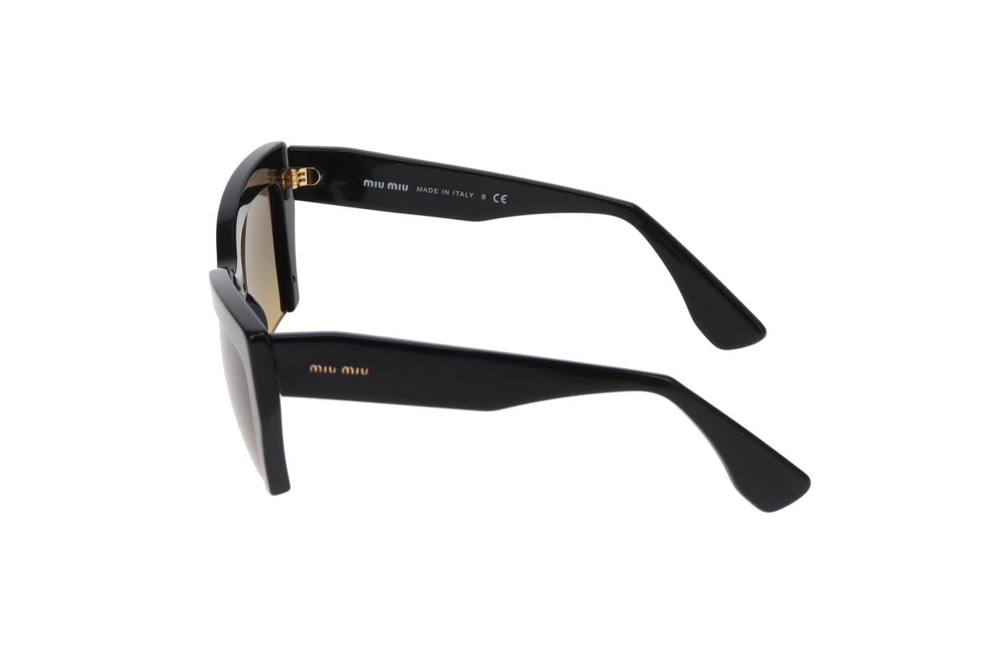 Miu Miu Sunglasses SMU06Q Half Rim Black