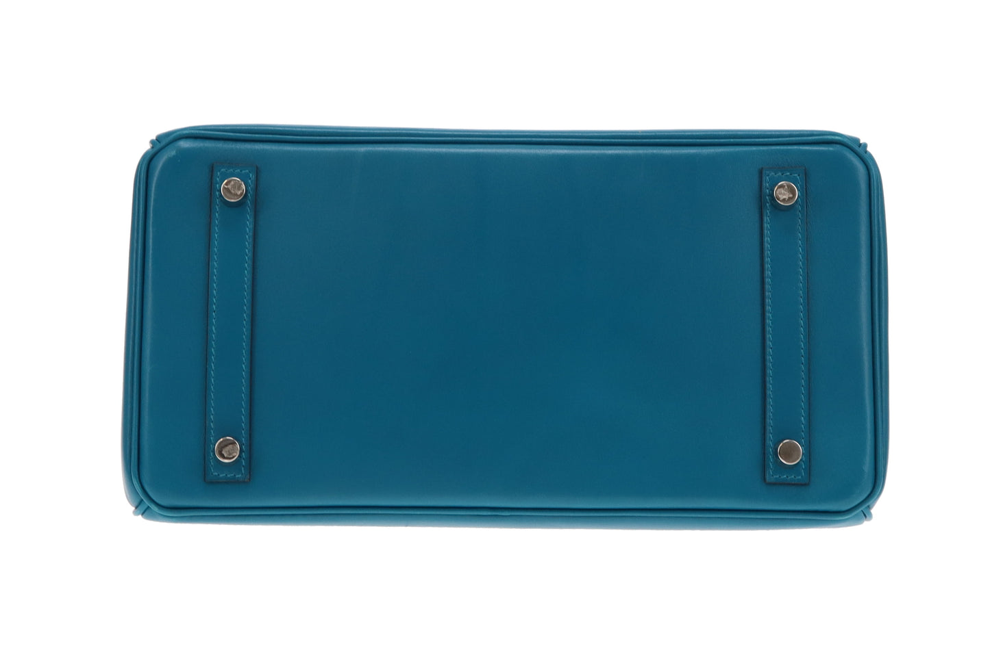 Hermes Bleu Izmir Tadelakt Leather Birkin 30 2018 (C no shape)