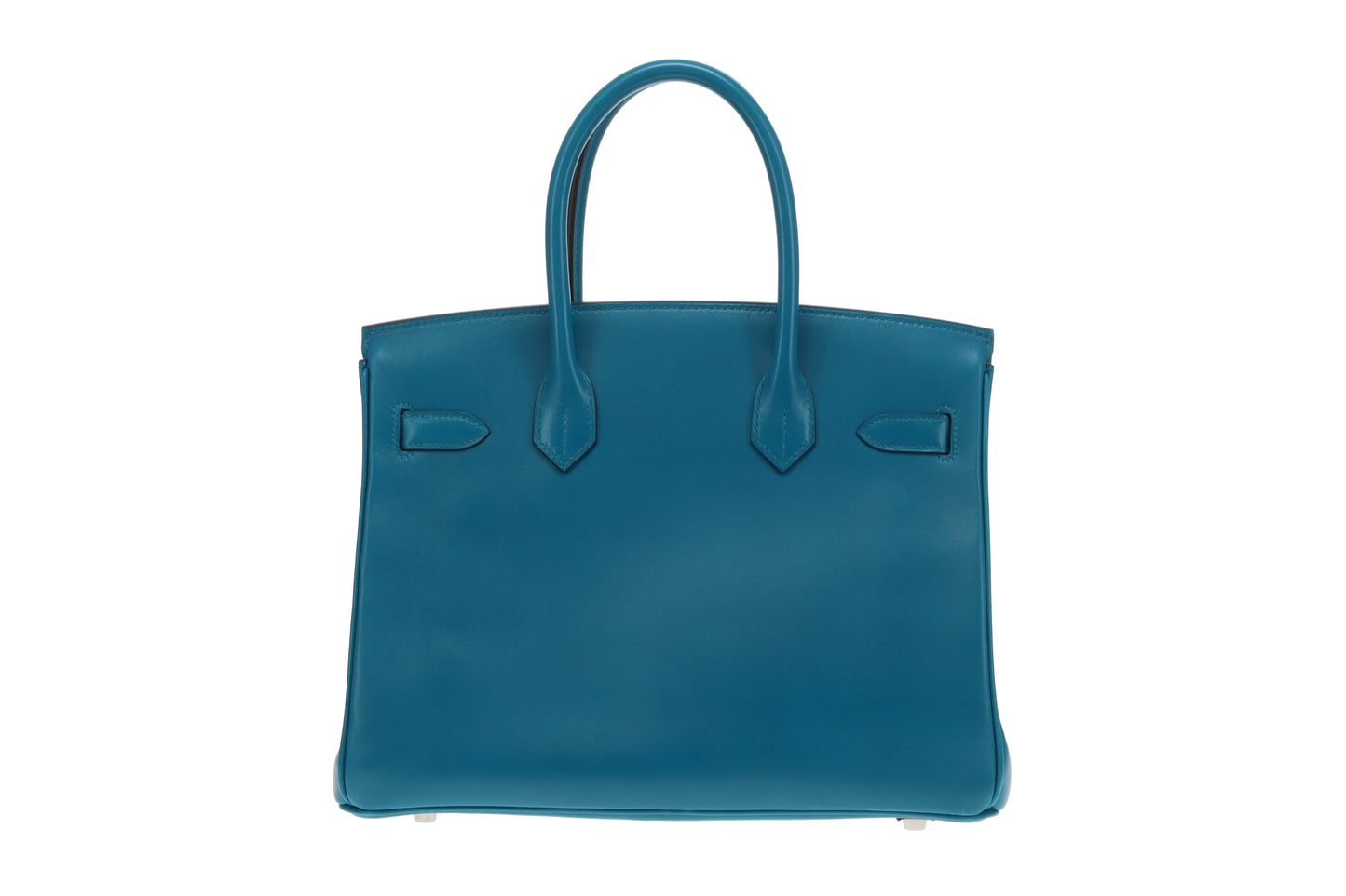 Hermes Bleu Izmir Tadelakt Leather Birkin 30 2018 (C no shape)