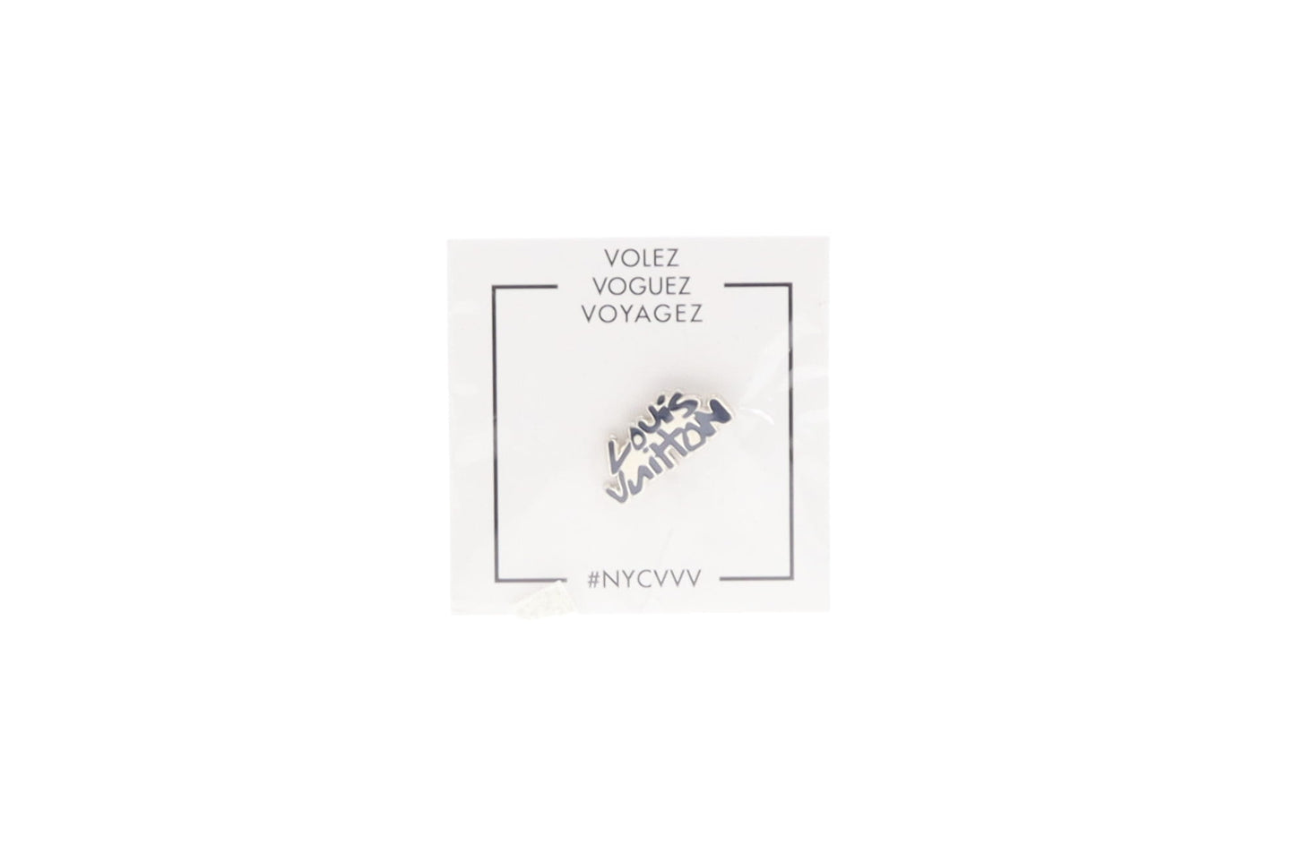 Louis Vuitton Volez Voguez Voyagez Pin Vintage Graphiti Logo