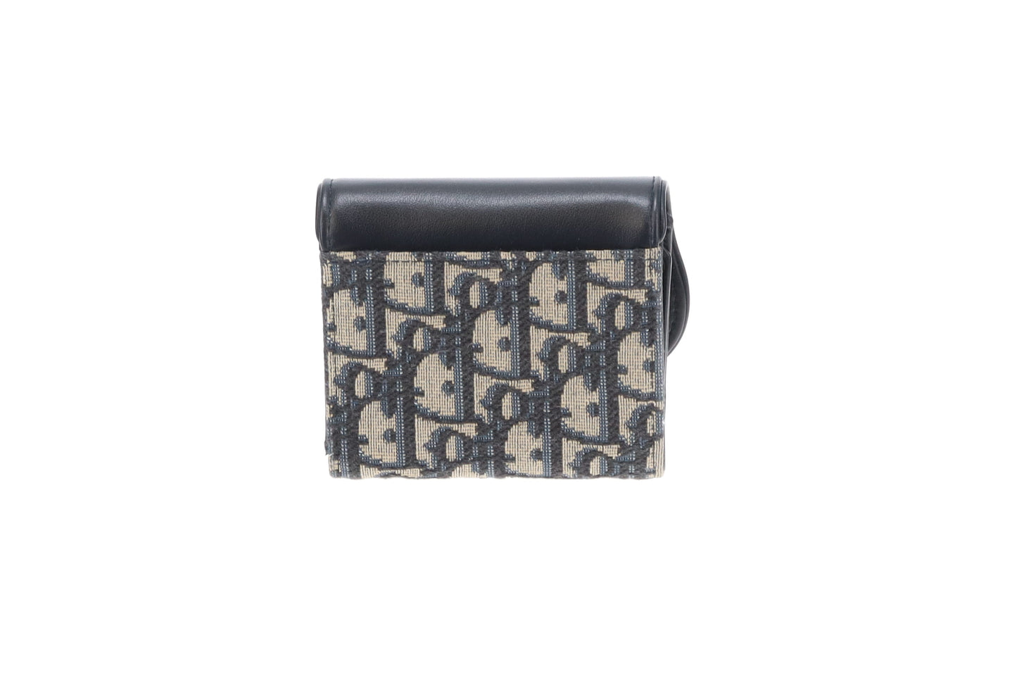 Dior Saddle Lotus Wallet Blue Oblique and Smooth Calfskin