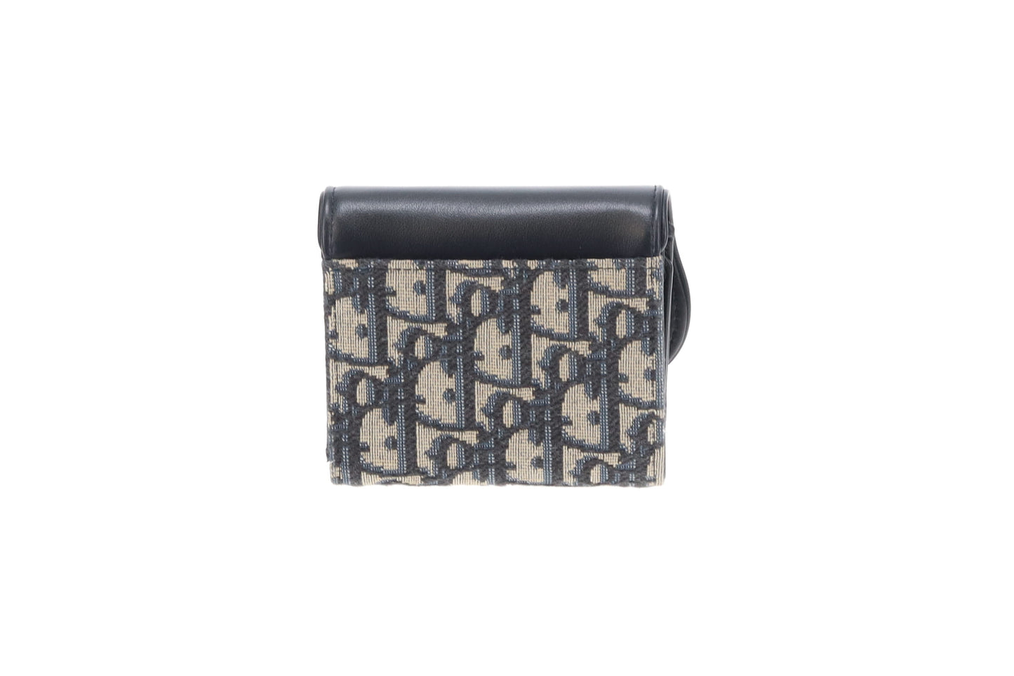 Dior Saddle Lotus Wallet Blue Oblique and Smooth Calfskin