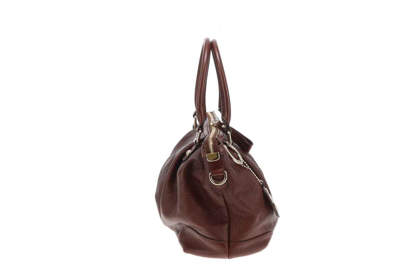 Gucci Sukey Brown In Diamante Patterned Leather