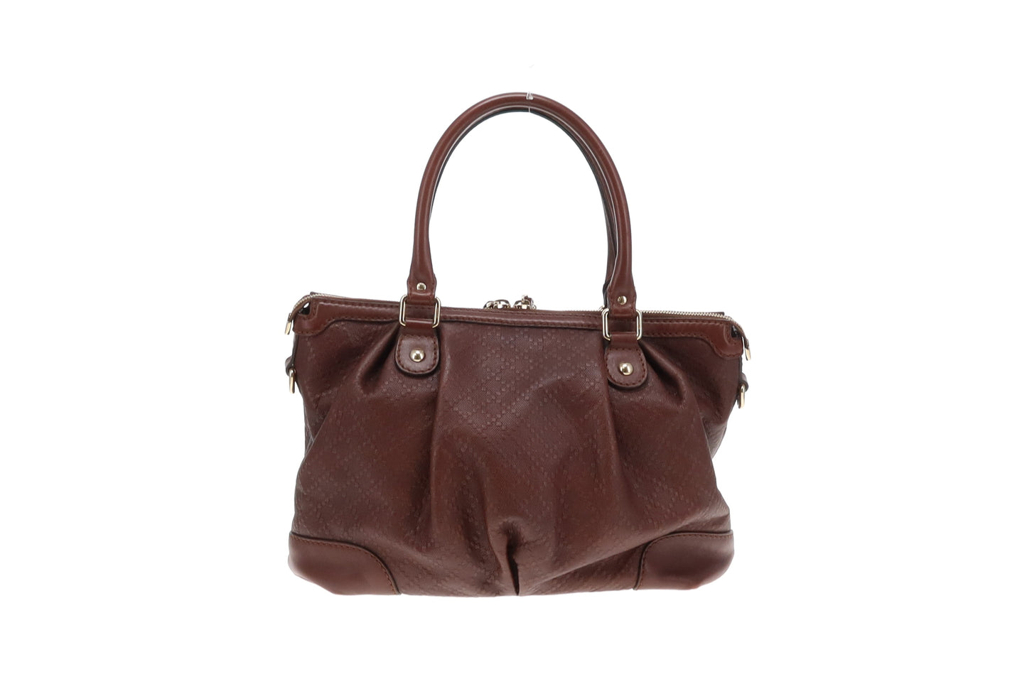 Gucci Sukey Brown In Diamante Patterned Leather