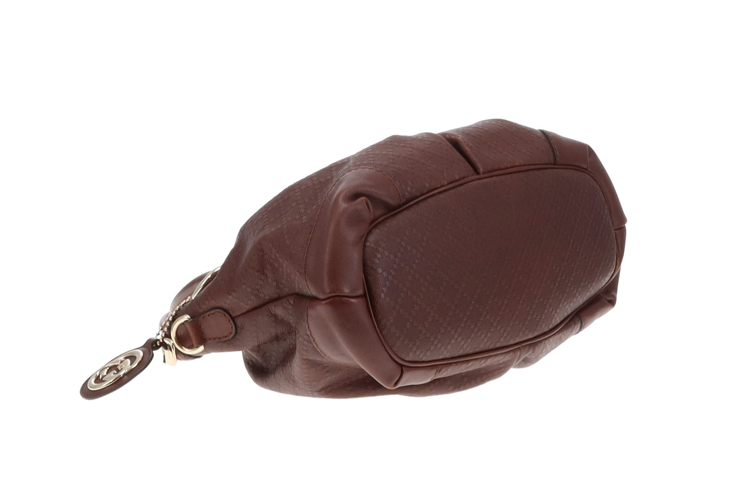 Gucci Sukey Brown In Diamante Patterned Leather