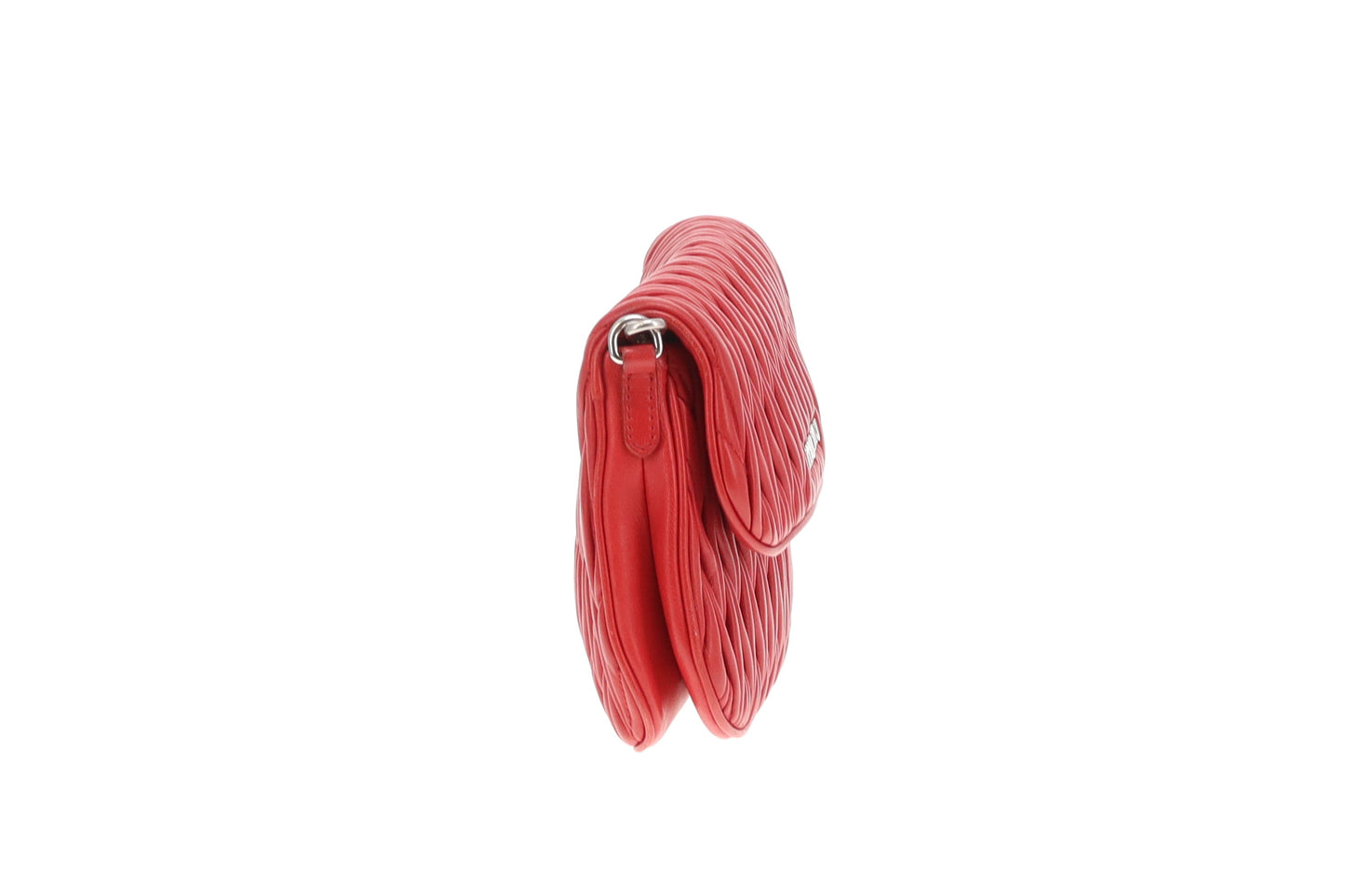 Miu Miu Flap Crossbody Red Matelasse SHW
