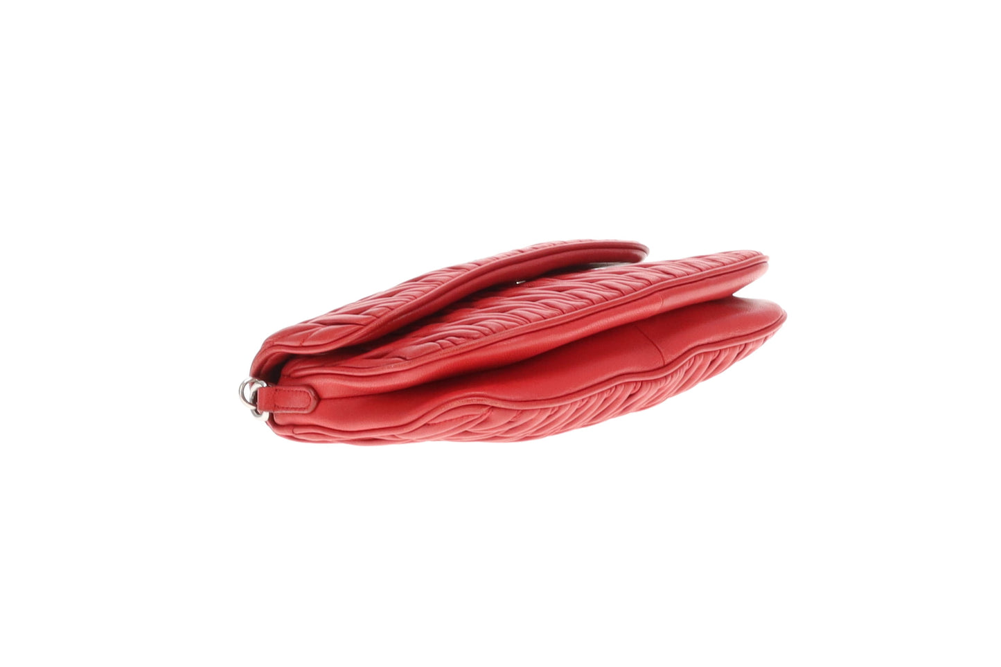 Miu Miu Flap Crossbody Red Matelasse SHW