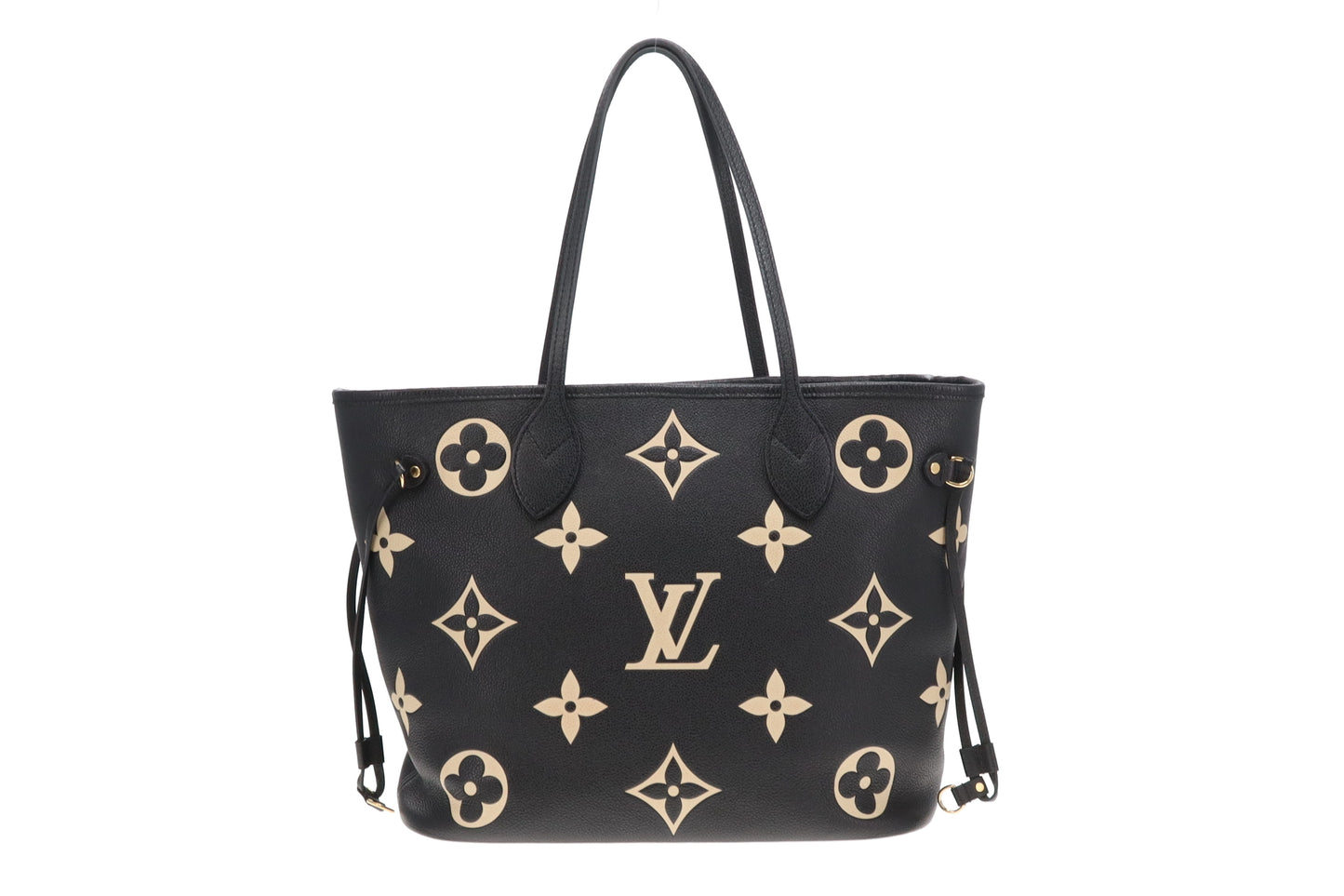 Louis Vuitton Neverfull MM Empreinte Bi-Colour Black & Cream With Pochette