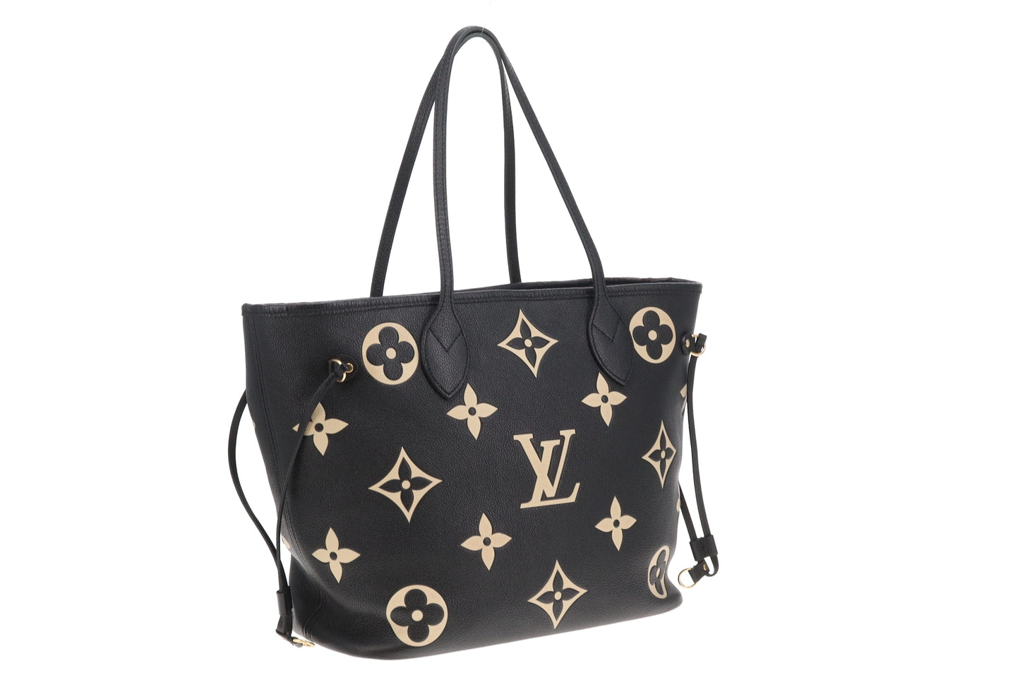 Louis Vuitton Neverfull MM Empreinte Bi-Colour Black & Cream With Pochette