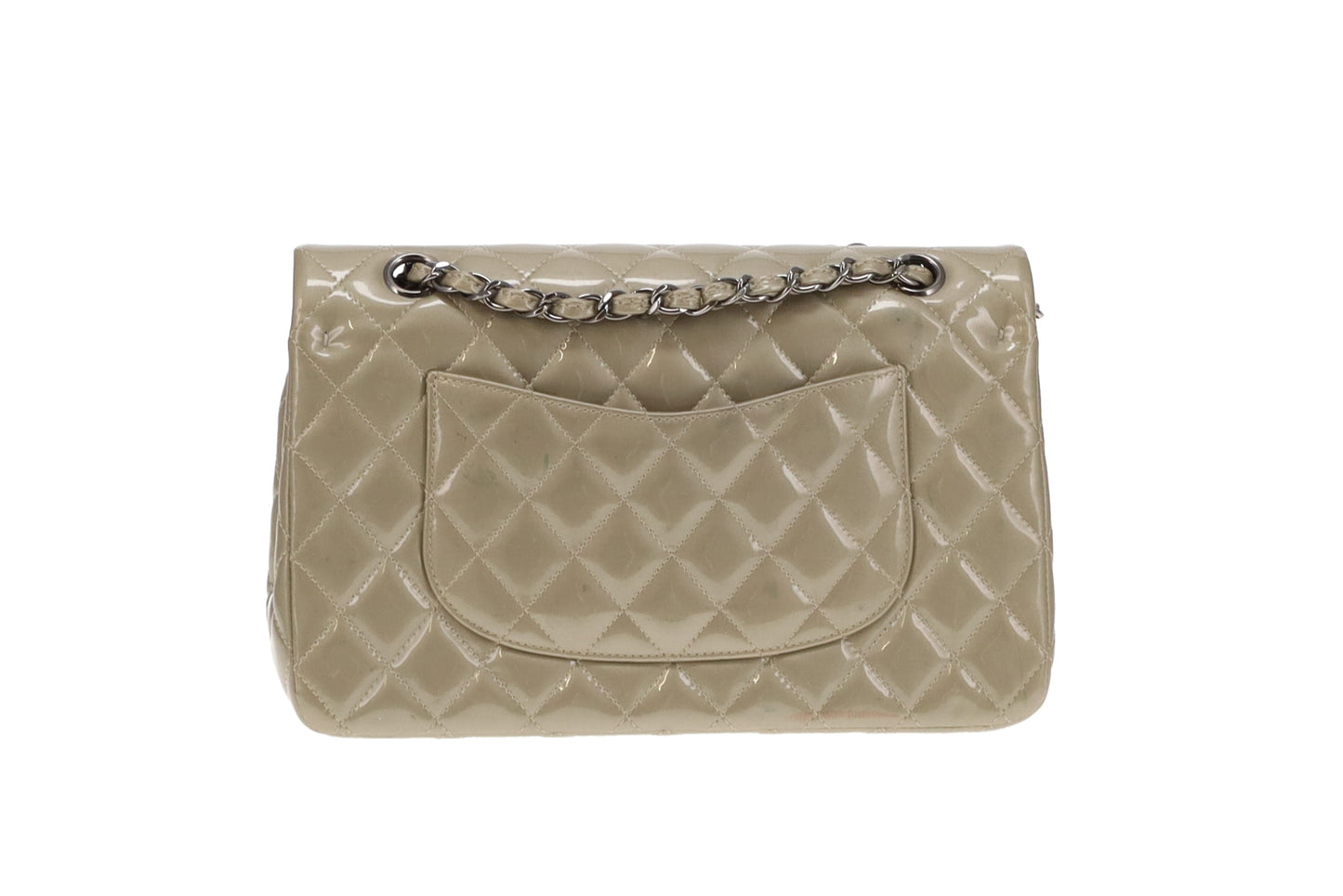 Chanel Classic Medium Double Flap Metallic Sage Green Patent GMH 2012/13