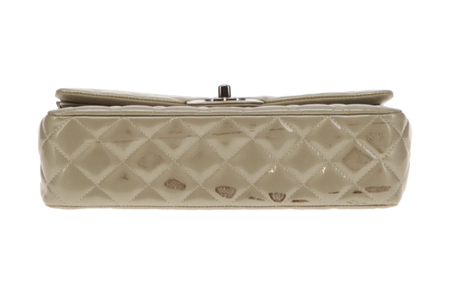 Chanel Classic Medium Double Flap Metallic Sage Green Patent GMH 2012/13