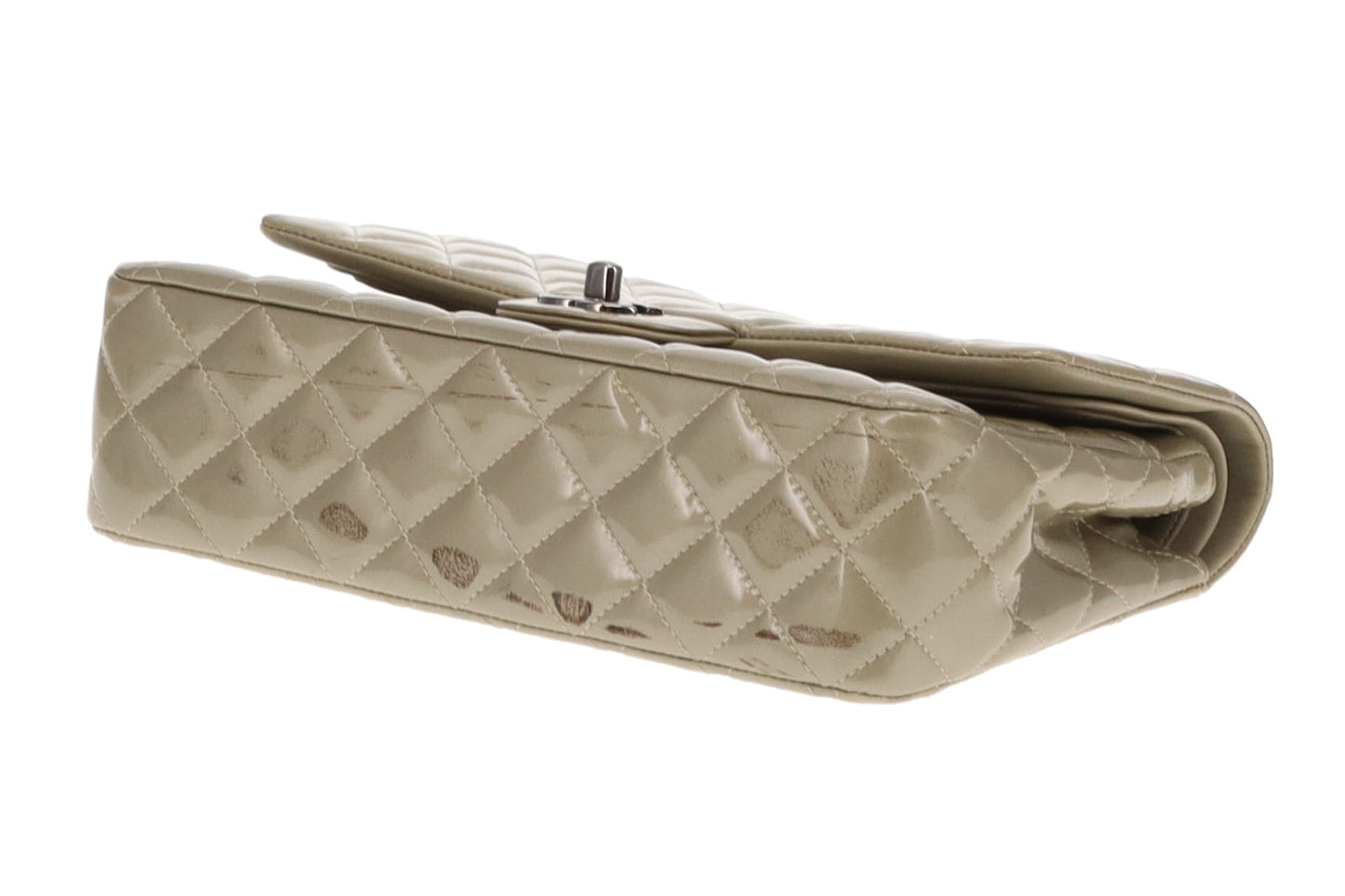 Chanel Classic Medium Double Flap Metallic Sage Green Patent GMH 2012/13